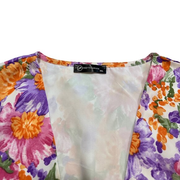 EUC PrettyGarden Women’s Colorful Floral Dress Size XXL - Picture 8 of 10